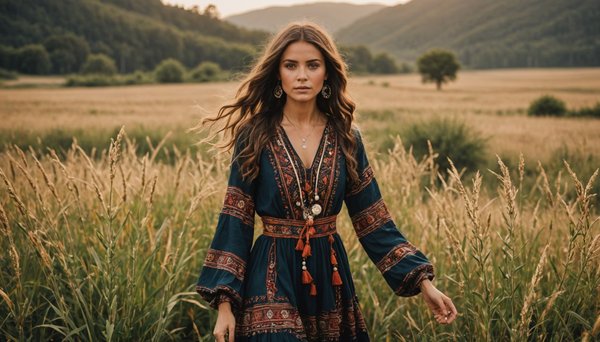 Robe bohème aux motifs dynamiques : élégance et confort